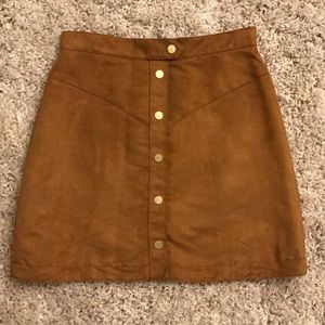 H&M Suede High Waisted Skirt